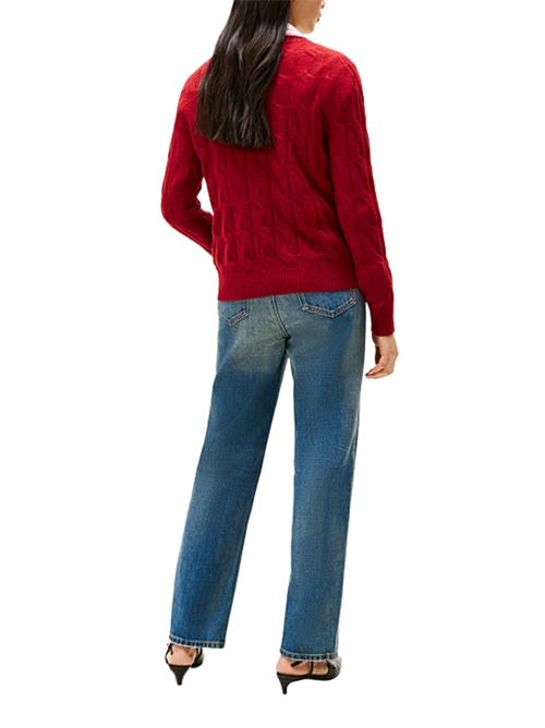 Maglioncino in lana a trecce Tommy Hilfiger | WW0WW43586XIT